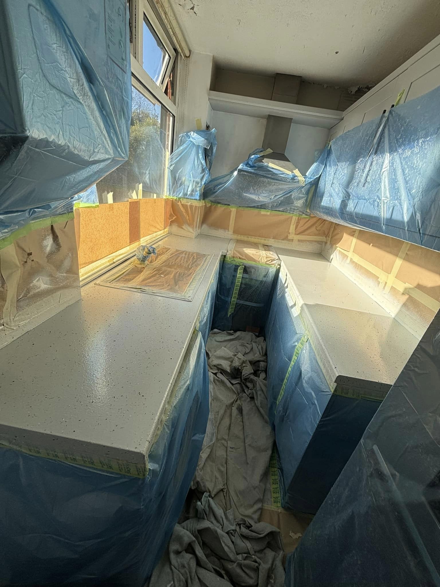 kitchen cupboard respraying